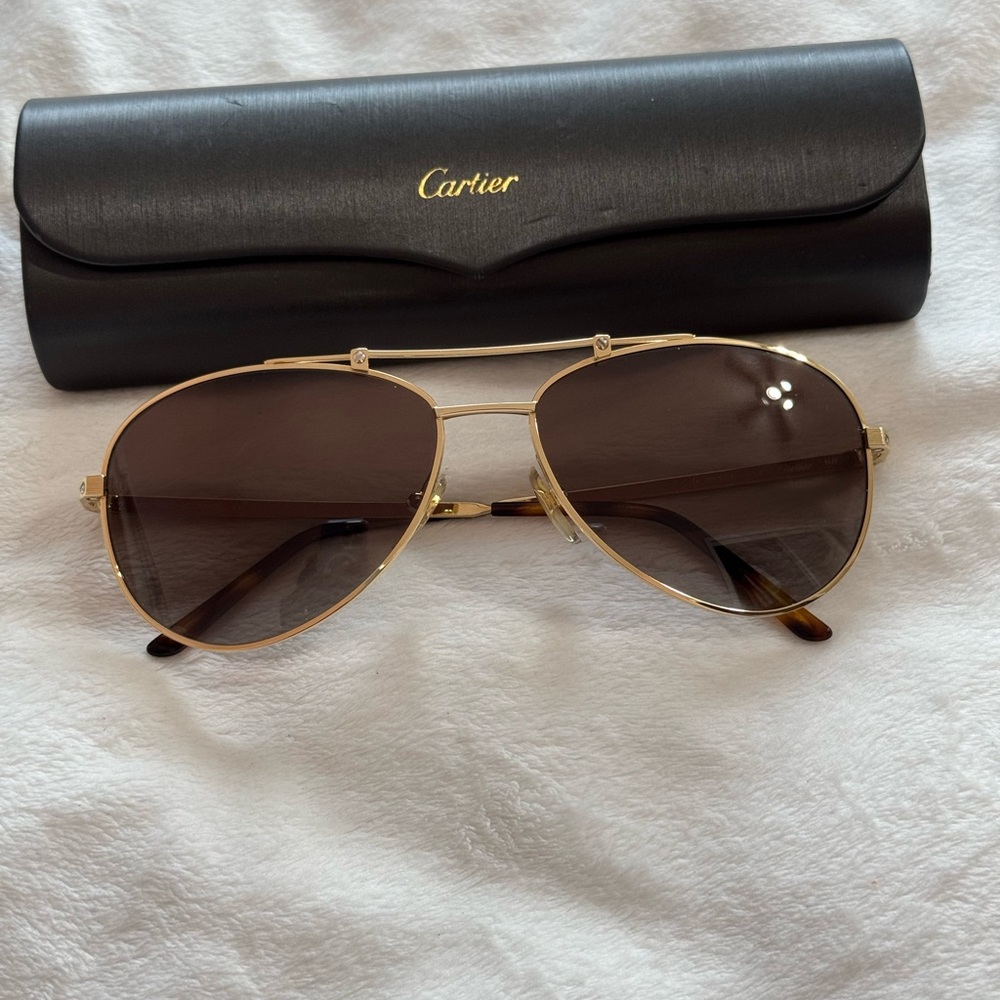 Cartier santos sunglasses aviator